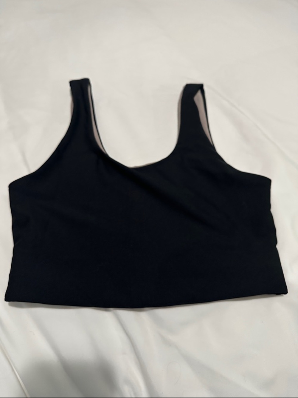 Reversible Black/Tan Sports Bra Top
